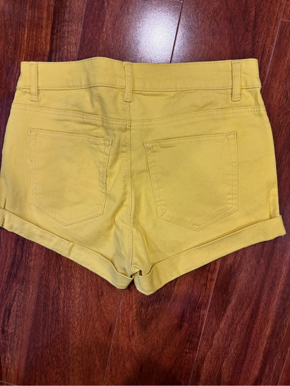 Yellow Denim Jean Shorts